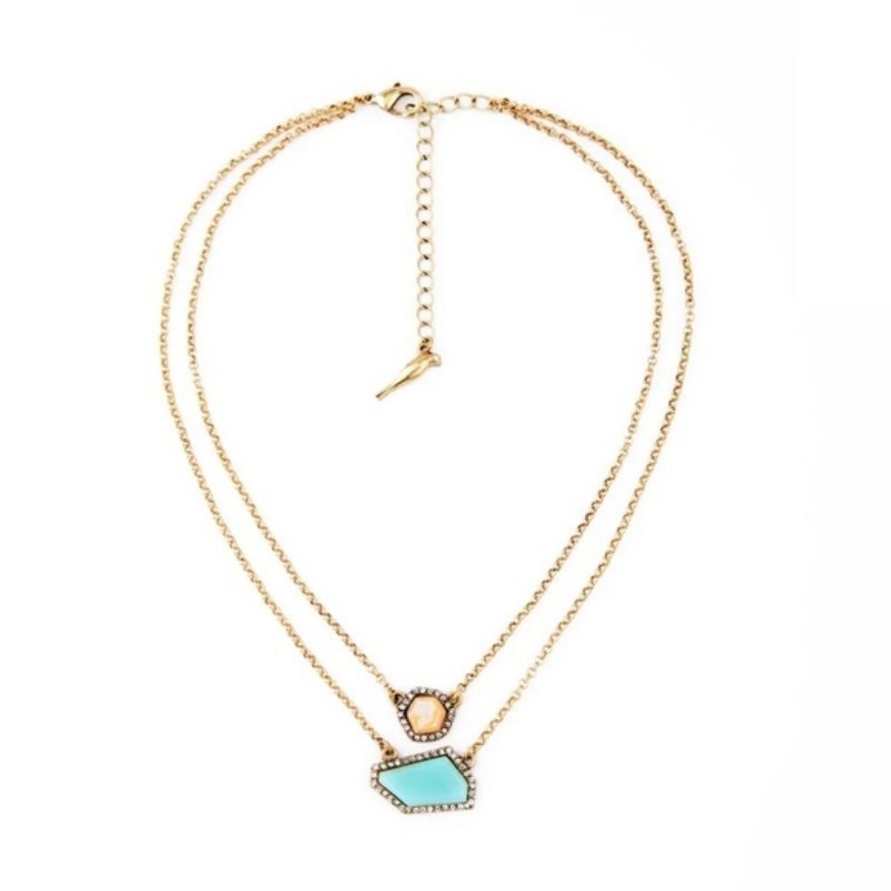 10/$25🦋 Eye Pop Supply 2 Layer Stone Necklace